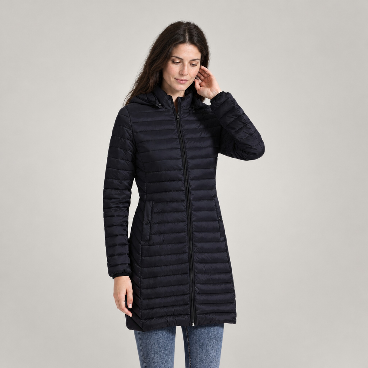 The Astrid Long Quilted Puffer