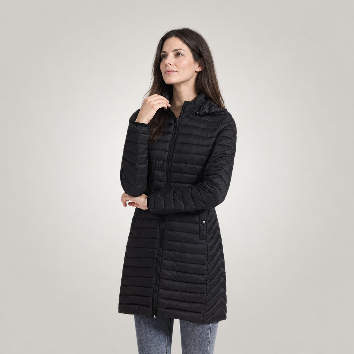 The Astrid Long Quilted Puffer