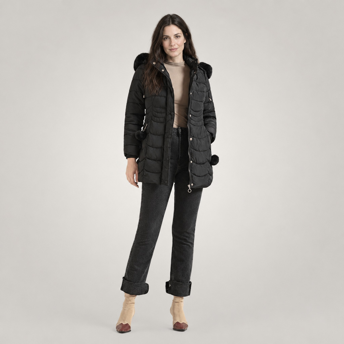 The Sigrid Long Hooded Puffer Coat