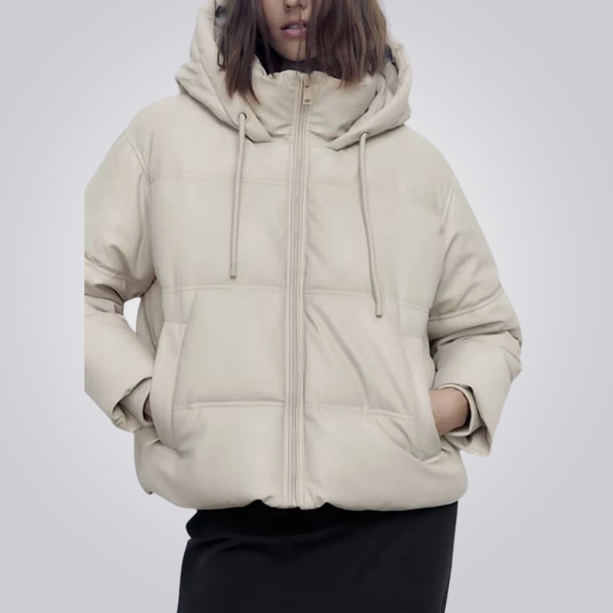 The Freya Cropped Hooded Puffer