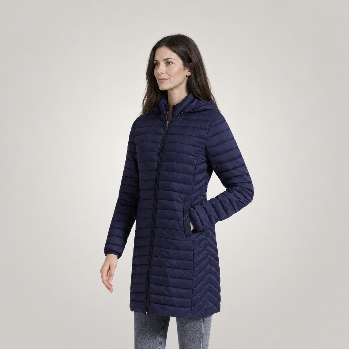 The Astrid Long Quilted Puffer