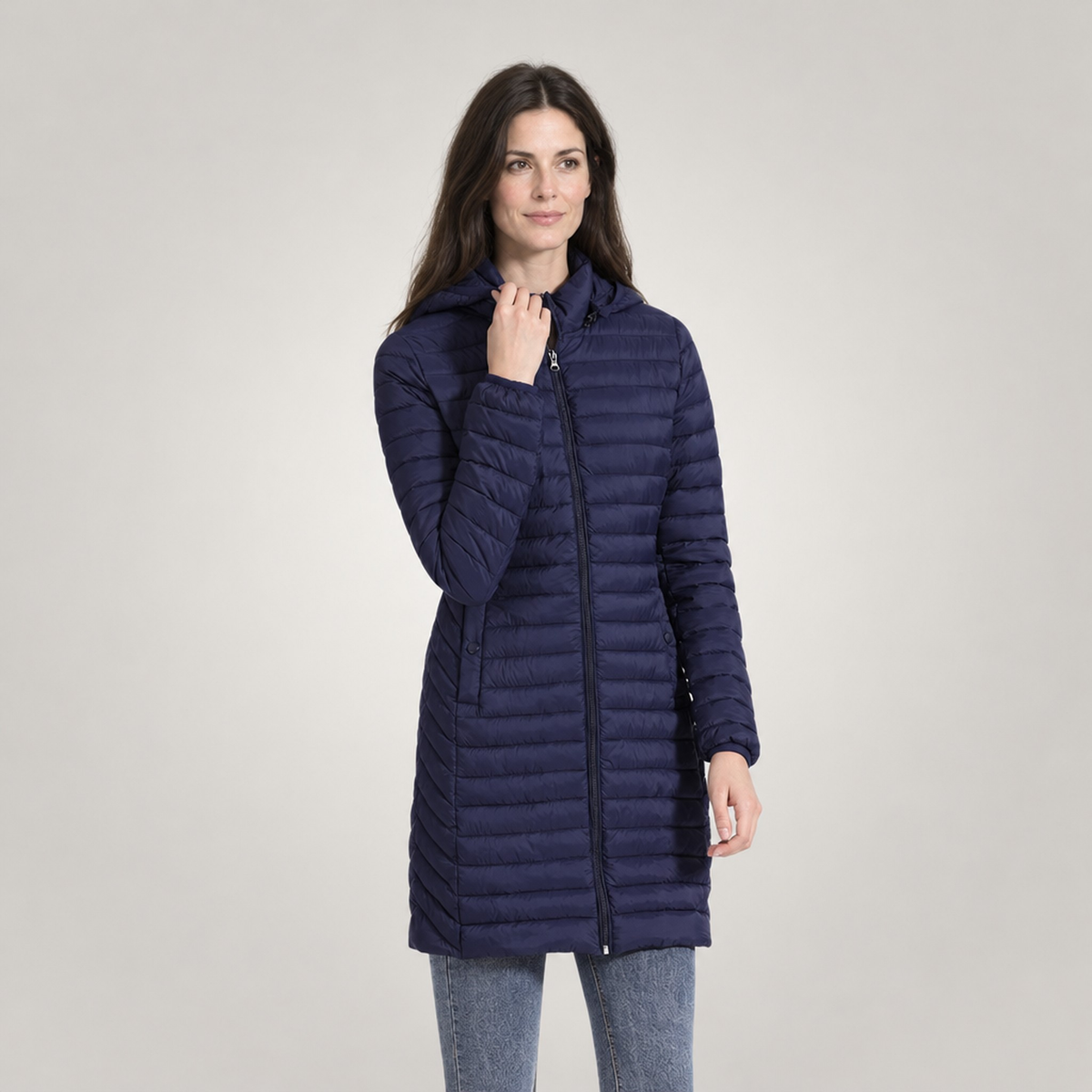 The Astrid Long Quilted Puffer