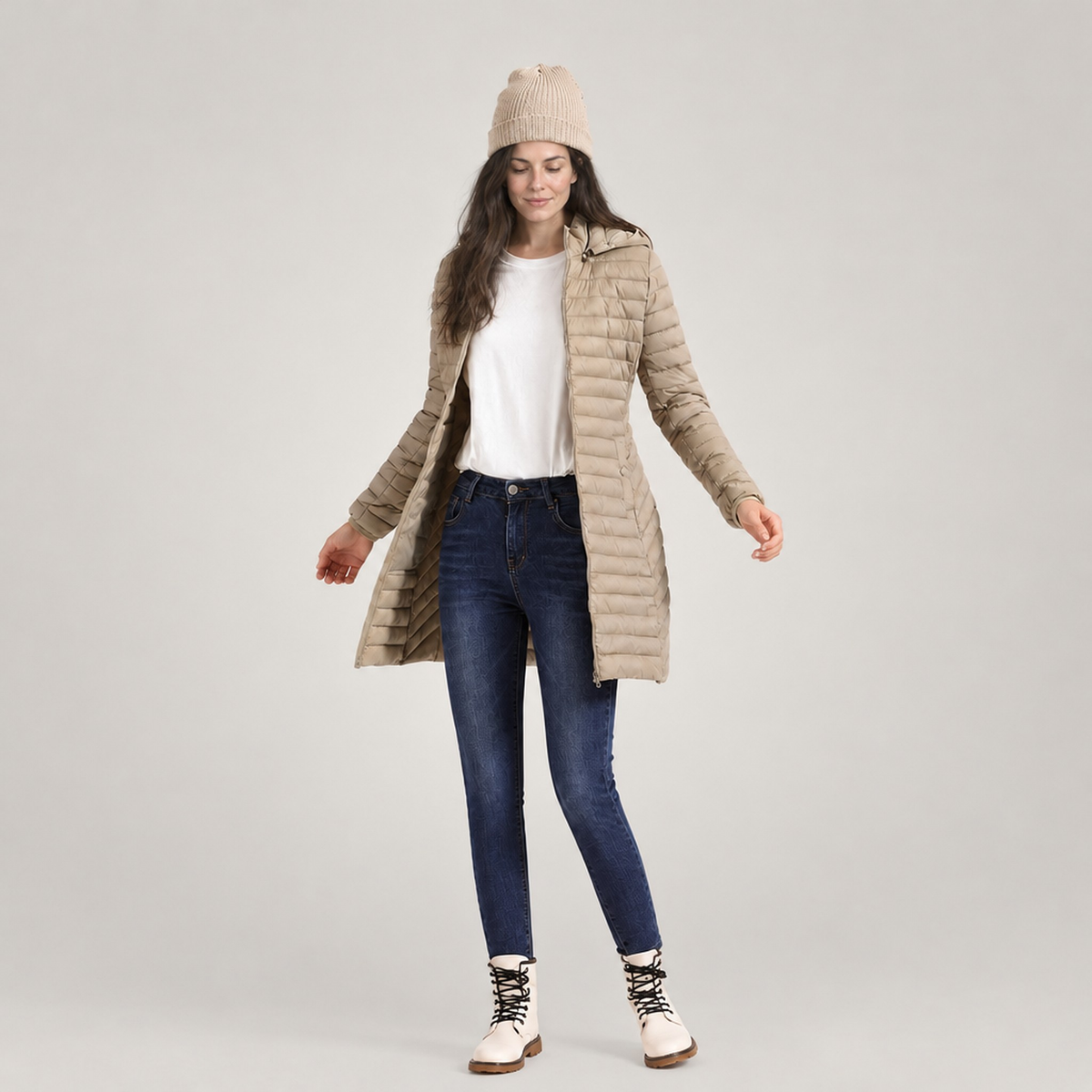 The Astrid Long Quilted Puffer