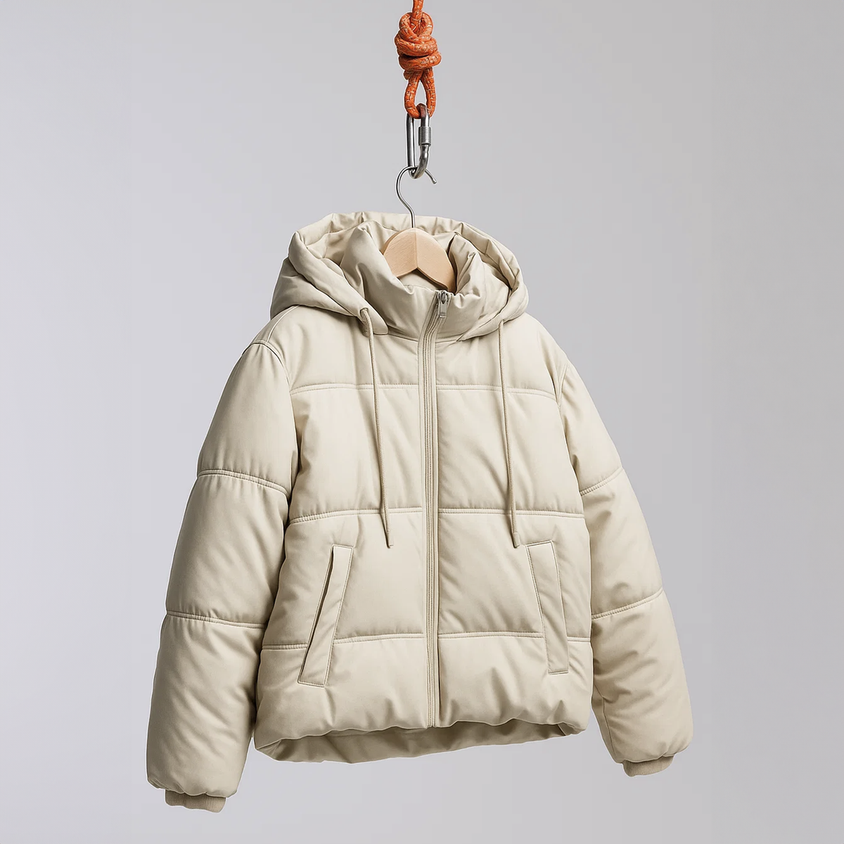 The Freya Cropped Hooded Puffer