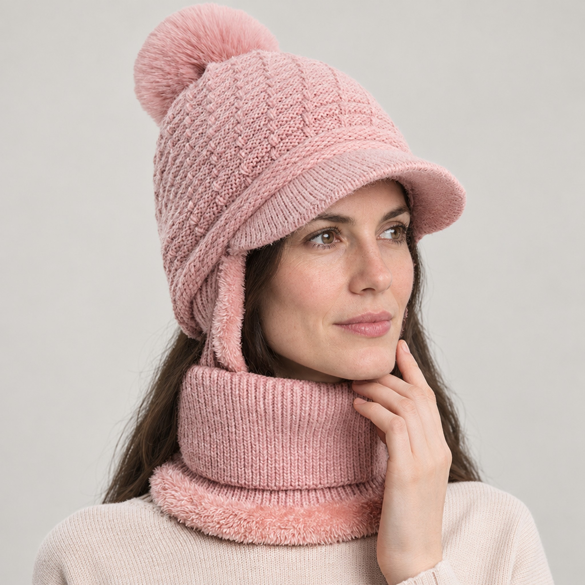 The Linn Knit Hat & Snood Set